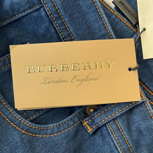 💙🆕BURBERRY Relaxed Skinny Jeans Classic Blue Hi Rise Women's 27✨NWT✨👖 - Picture 8 of 9